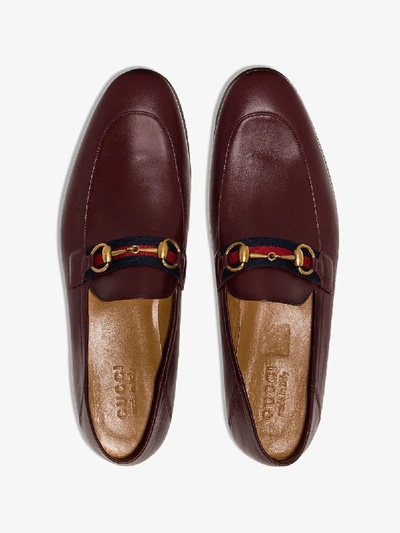 Shop Gucci Brown Brixton Horsebit Leather Loafers