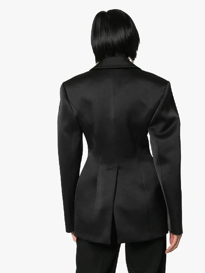 Shop Mugler Exaggerated Silhouette Jacket In Black