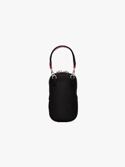 Shop Prada Womens Black Nylon Oval Shaped Pouch