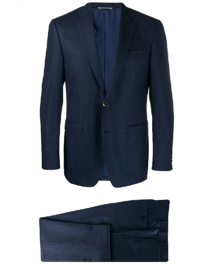 Shop Canali Tailored Two Piece Suit - Blue