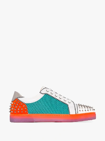 Shop Christian Louboutin Cl Spike Seavaste Snkr Mlti In Orange