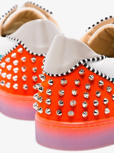 Shop Christian Louboutin Cl Spike Seavaste Snkr Mlti In Orange