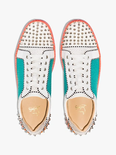 Shop Christian Louboutin Cl Spike Seavaste Snkr Mlti In Orange