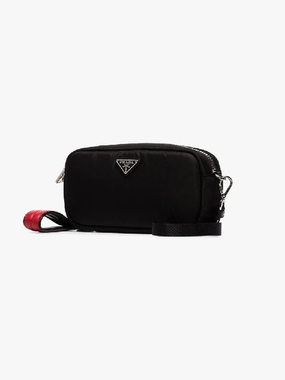 Shop Prada Black Logo Cross Body Bag