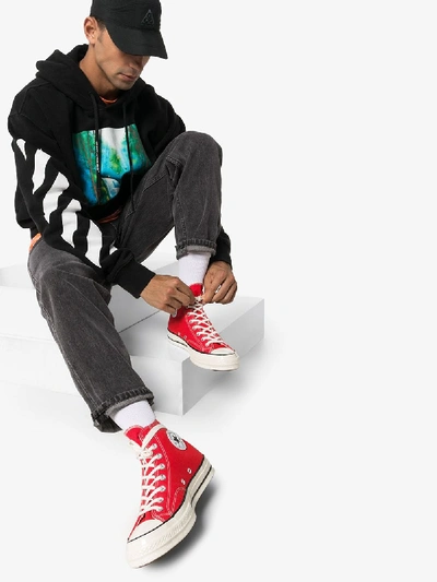 Shop Converse Red Chuck Taylor 70 High Top Sneakers