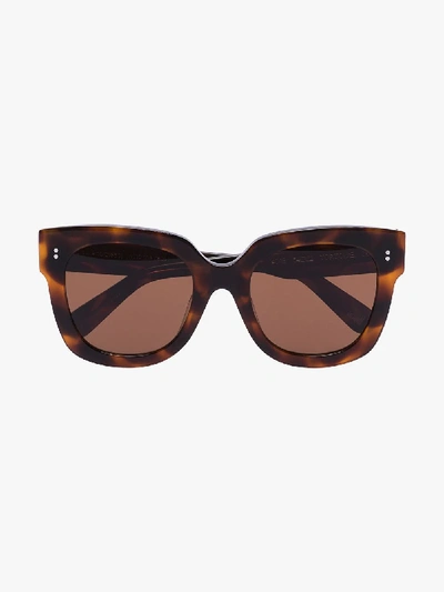 Shop Chimi Brown Tortoiseshell Square Sunglasses