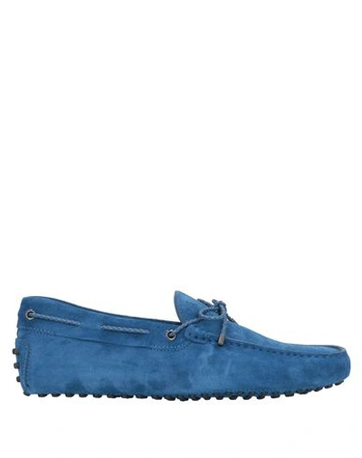 Shop Tod's Loafers In Pastel Blue