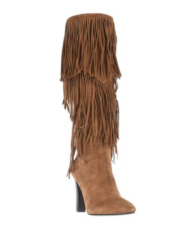 Shop Saint Laurent Boots In Camel