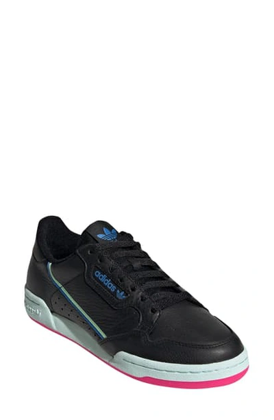 Shop Adidas Originals Continental 80 Sneaker In Black/ Hi-res Yellow/ Blue