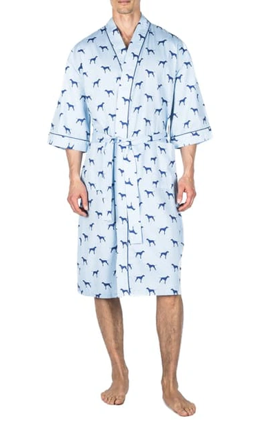 Shop Majestic Dog Tired Robe In Pool Print