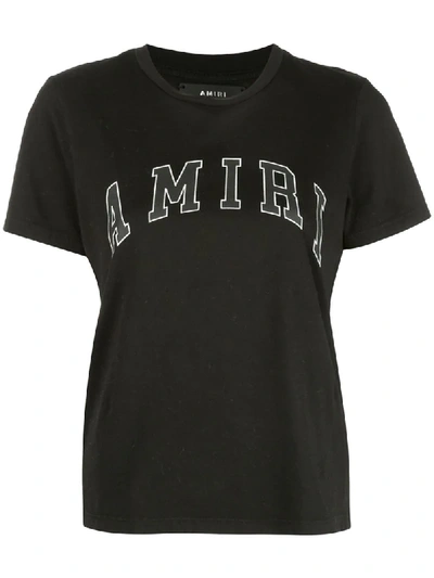 Shop Amiri Logo T-shirt In Black