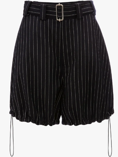 Shop Jw Anderson Balloon Striped Shorts In Blue