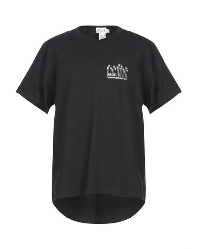 Shop Sage T-shirts In Black