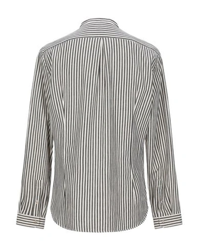 Shop Dnl Striped Shirt In Steel Grey