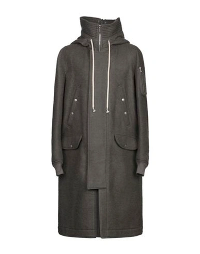 Shop Rick Owens Coat In Lead