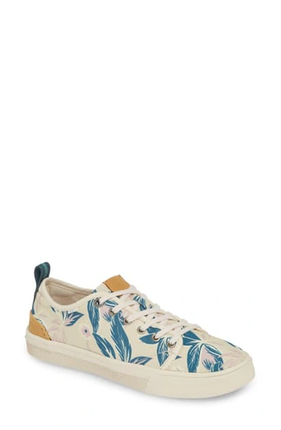 Shop Toms Trvl Lite Low Top Sneaker In Lilac Floral Print Fabric