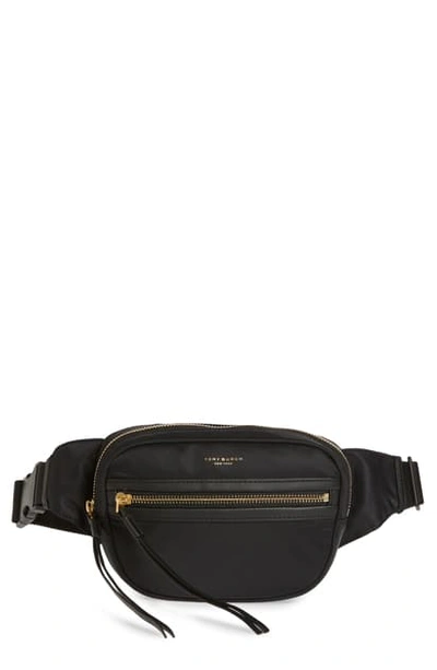 Shop Tory Burch Perry Nylon Belt Bag In Black