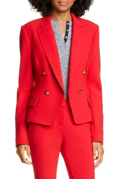 Shop A.l.c Hendrick Double Breasted Jacket In Red