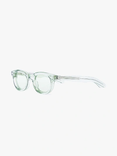 Shop Jacques Marie Mage Green Akira Round Sunglasses