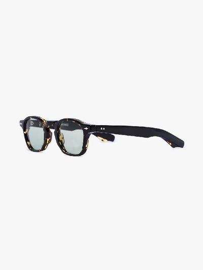 Shop Jacques Marie Mage Brown  Zephirin Round Tortoiseshell Sunglasses In 108 - Multicoloured