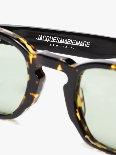 Shop Jacques Marie Mage Brown  Zephirin Round Tortoiseshell Sunglasses In 108 - Multicoloured
