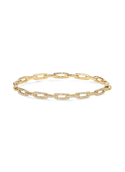 Shop David Yurman ‘stax' 18k Gold Diamond Medium Chain Link Bracelet In Metallic