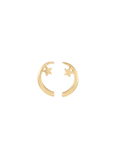 Shop Edge Of Ember 'twilight' 18k Gold Silver Stud Earrings