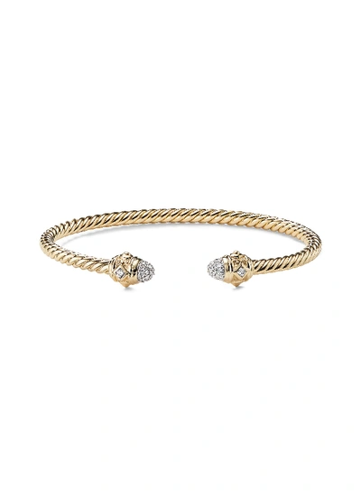 Shop David Yurman Renaissance' Diamond 18k Yellow Gold Cuff