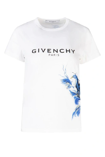 Shop Givenchy Logo Print Crewneck T In White