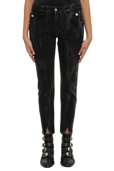 Shop Givenchy Panel Detail Skinny Jeans In Black