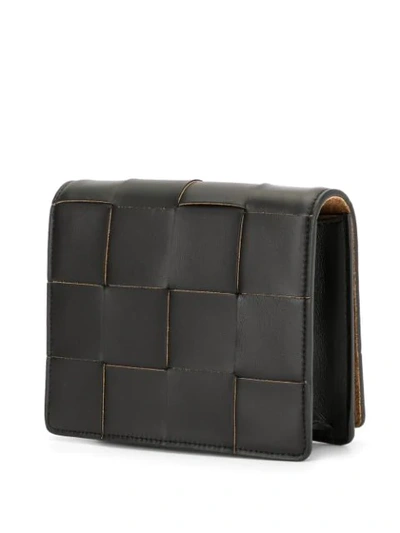 Shop Bottega Veneta Intrecciato Weave Mini Crossbody Bag In Black