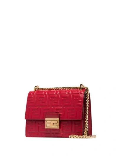 Shop Fendi Small Kan U Shoulder Bag In Red