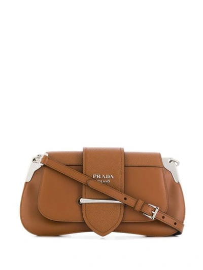 PRADA SIDONIE中号单肩包 - 棕色