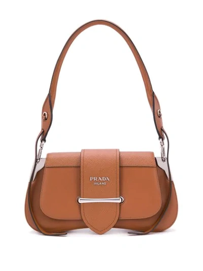 PRADA SIDONIE中号单肩包 - 棕色