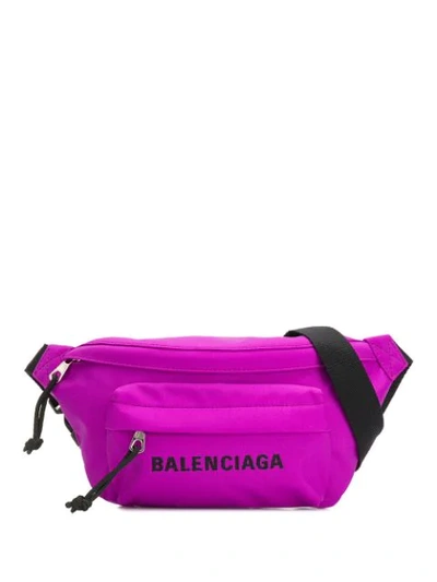 Shop Balenciaga Small Wheel Belt Bag In Pink