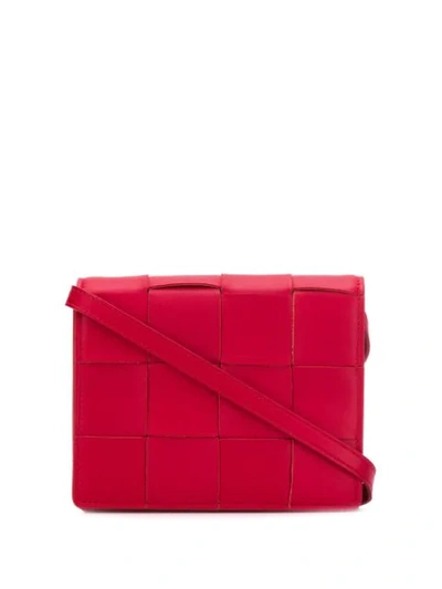 Shop Bottega Veneta Woven Mini Bag In 8925 Red