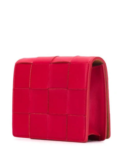 Shop Bottega Veneta Woven Mini Bag In 8925 Red