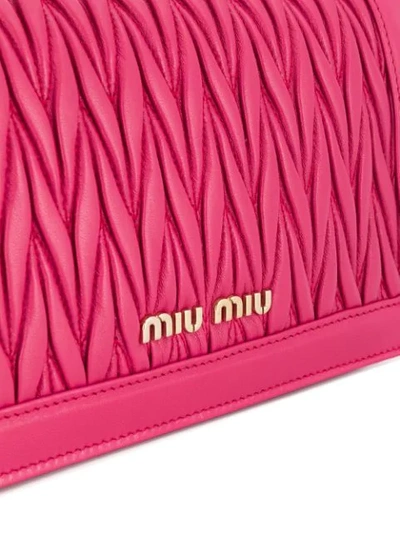 Shop Miu Miu Miu Confidential Matelassé Shoulder Bag In F01bk Magenta