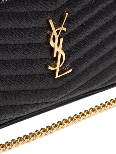 Shop Saint Laurent Mini Loulou Shoulder Bag In Black