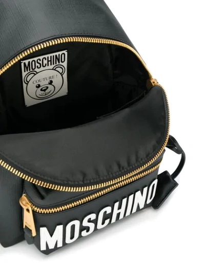 MOSCHINO 泰迪熊印花背包 - 黑色