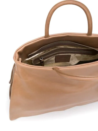 Shop Marsèll Worn-look Tote Bag In Neutrals