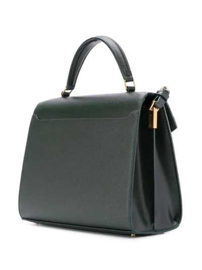 Shop Saint Laurent Cassandra Top-handle Bag In Green