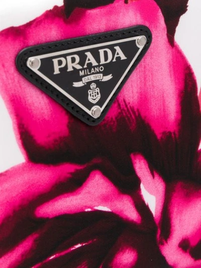 Shop Prada Floral Chain Clutch In F0t08 Pink
