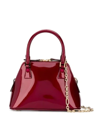 Shop Maison Margiela 5ac Chain Strap Shoulder Bag In Red