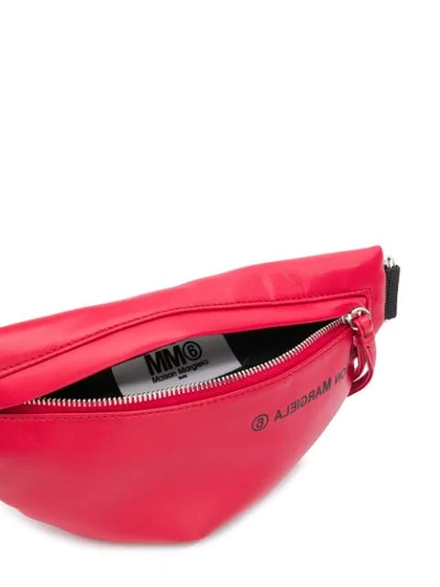 Shop Mm6 Maison Margiela Logo Belt Bag In Red