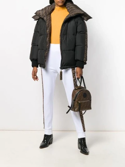 Shop Fendi Mini Ff Pattern Backpack In Brown