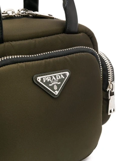 Shop Prada Box Tote Handbag In Green
