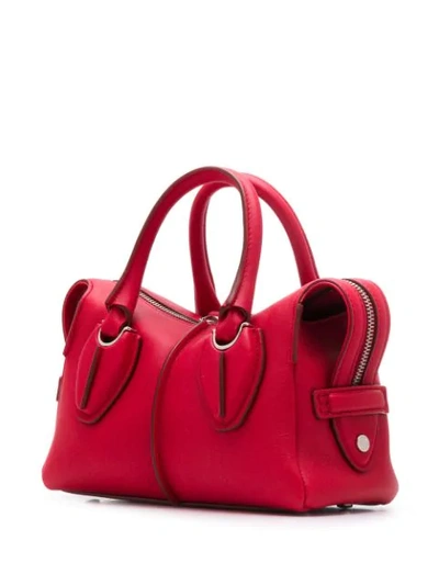 TOD'S TOP ZIPPED TOTE - 红色