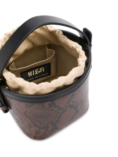 Shop Nico Giani Adenia Embossed Bucket Bag In Brown