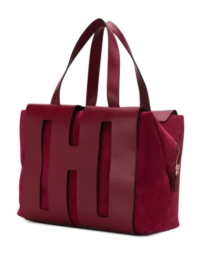 Shop Hogan Boston Tote Bag In Red